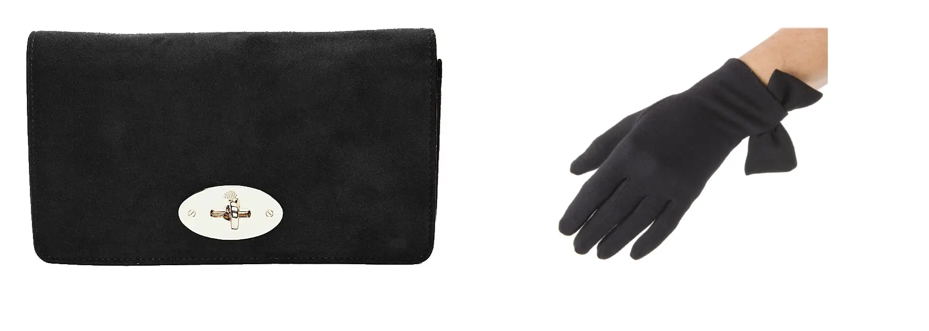 Mulberry Bayswater Clutch and Cornelia James Beatrice gloves