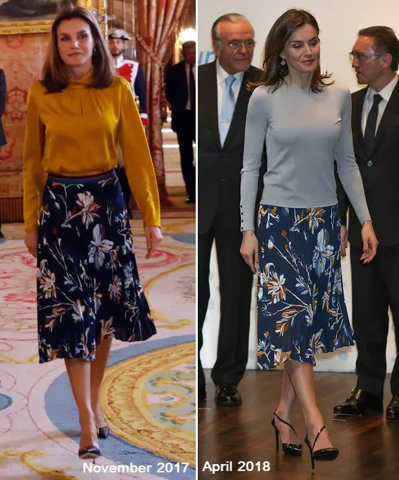 Queen Letizia HugoBoss Viplisa skirt