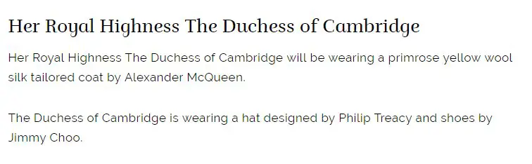 Duchess of Cambridge at Royal Wedding