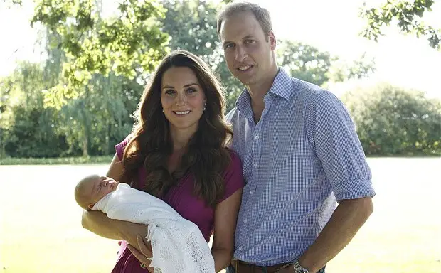 Kate and William with George