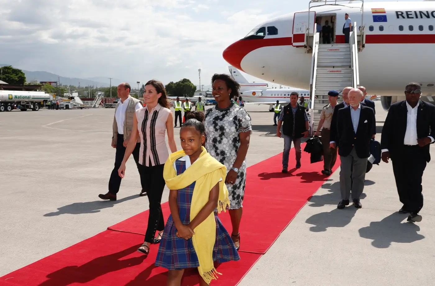 Queen Letizia arrived in Republic of Haiti for the Cooperation Visit