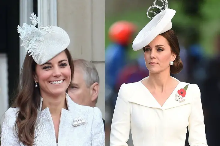 Duchess of Cambridge wearing a 5 Pearl Brooch