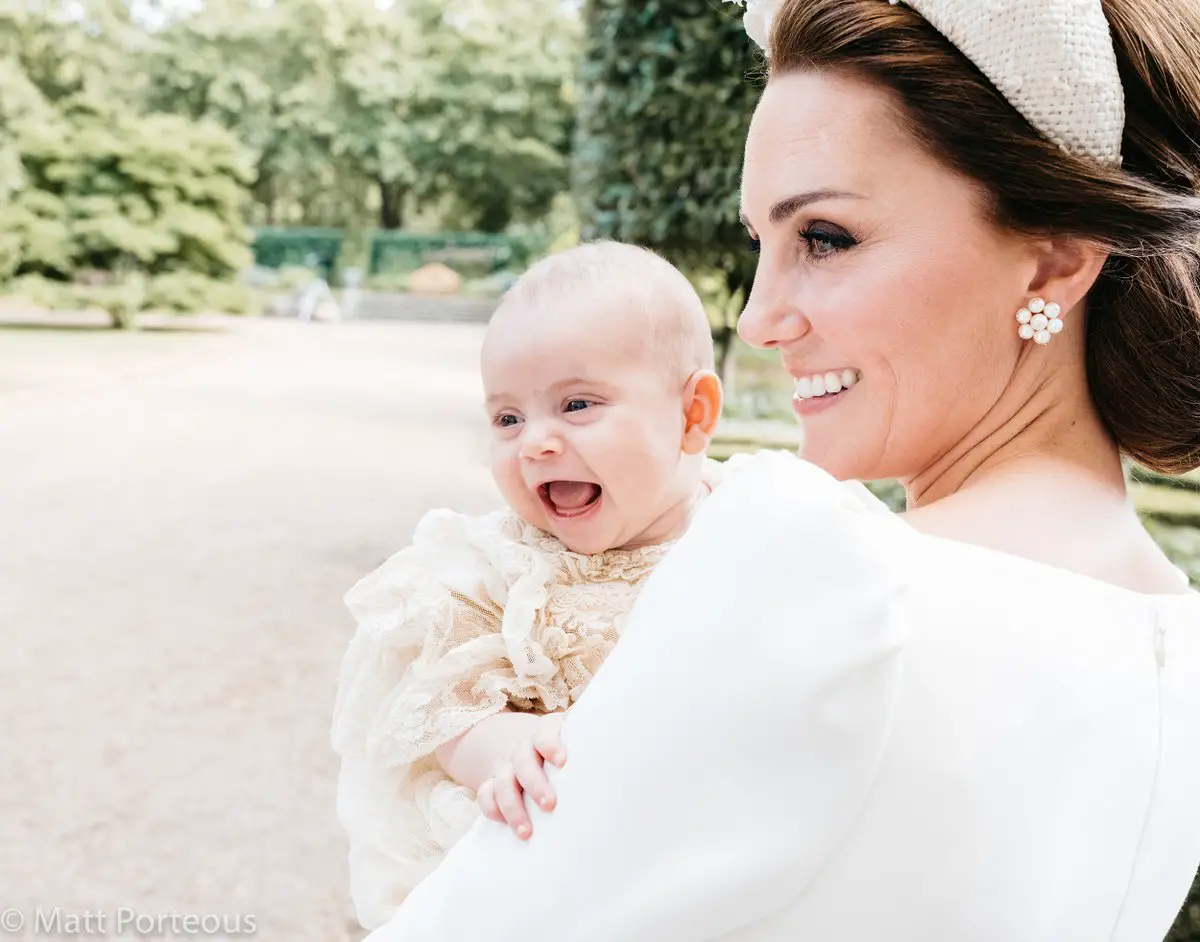 Duke and Duchess of Cambridge issuedOfficial portrait of Prince Louis's christening