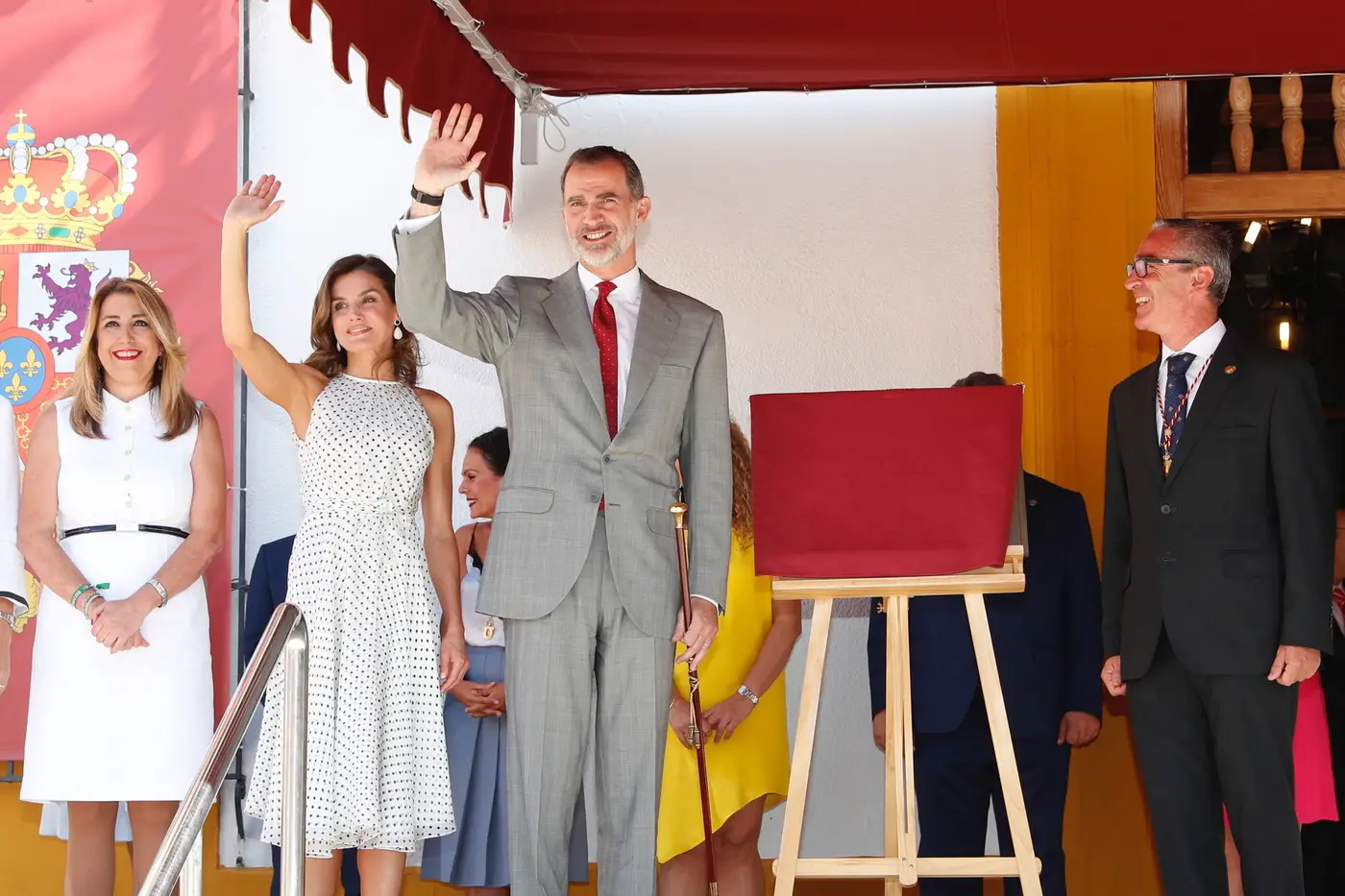 King Felipe and Queen Letizia in Bailen City