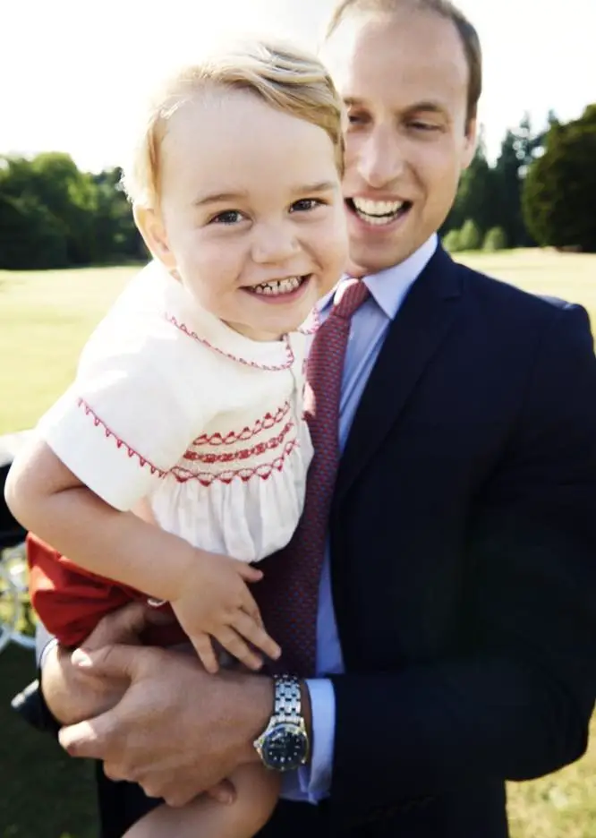 Prince George at Princess Charlotte christening
