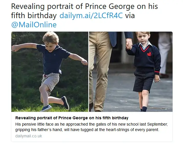 Rebecca English daily mail on prince George life