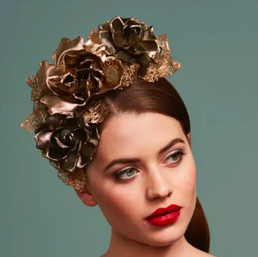 Golden Rose Headpiece from Juliette Millinery