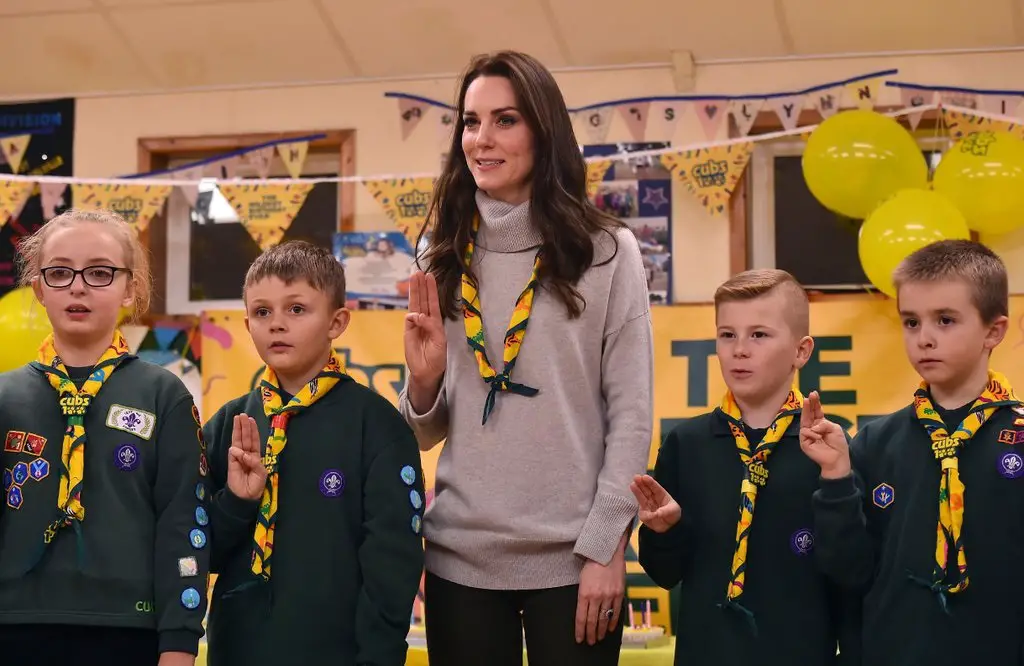Duchess of Cambridge at club scout meeting december 2016