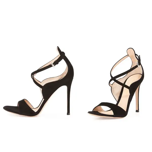 Gianvito Rossi Sisely Black Suede Sandals