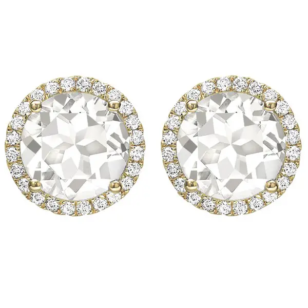 Duchess of Cambridge Kiki Grace White Topaz and Diamond Stud Earrings