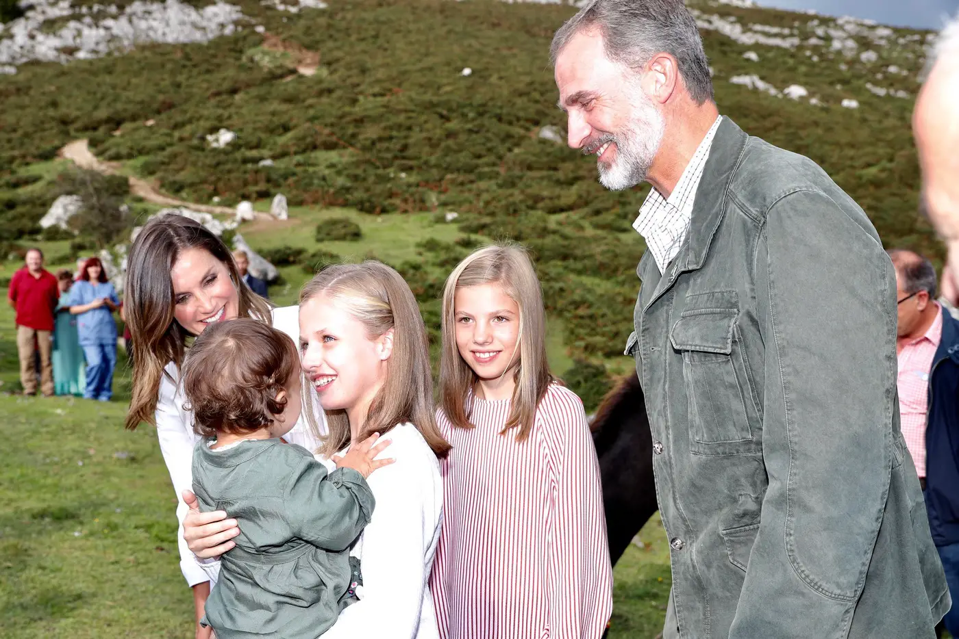 King Felipe and Queen Letizia in Asturias with Leonor and Sofia