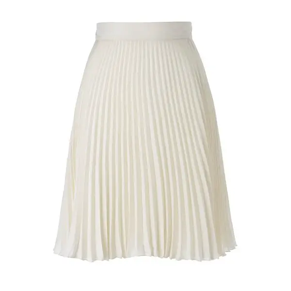 Whistles 'Lina' Ivory Dobby Pleated Skirt