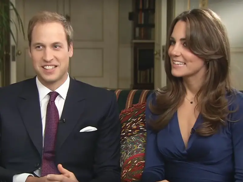 William and kate during engagement interview