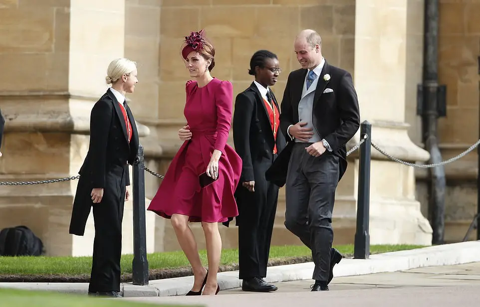 Duke and Duchess of Cambridge arrived at the wedding of Princess Eugenie