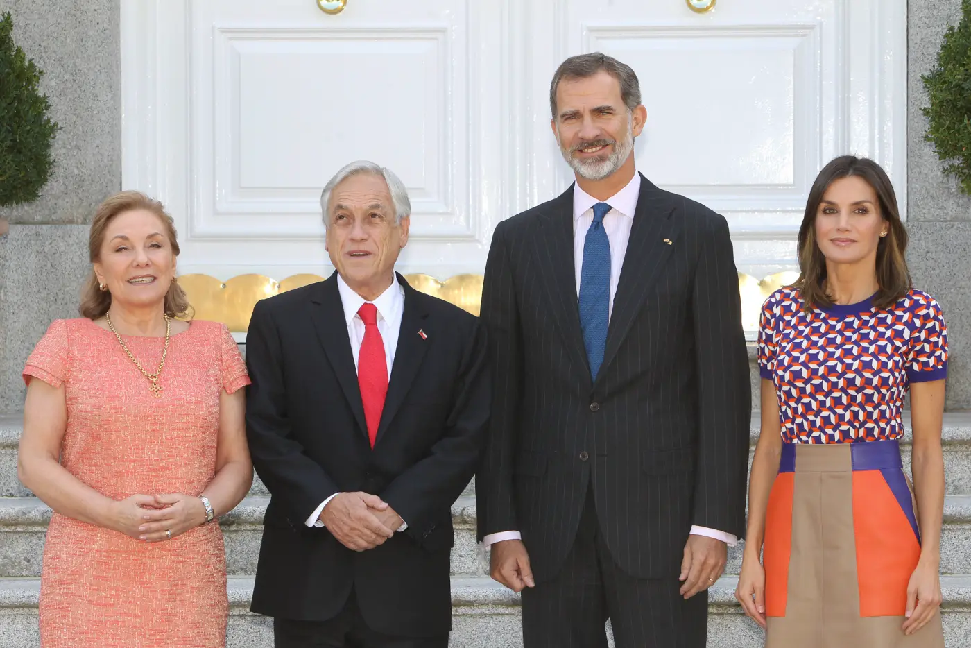 Felipe and Letizia offered lunch to the President of Chile