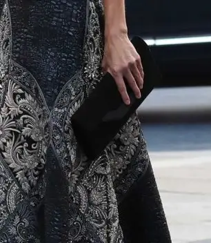 Queen Letizia carried Magrit Suede Clutch at Pricess of Asturias Awards