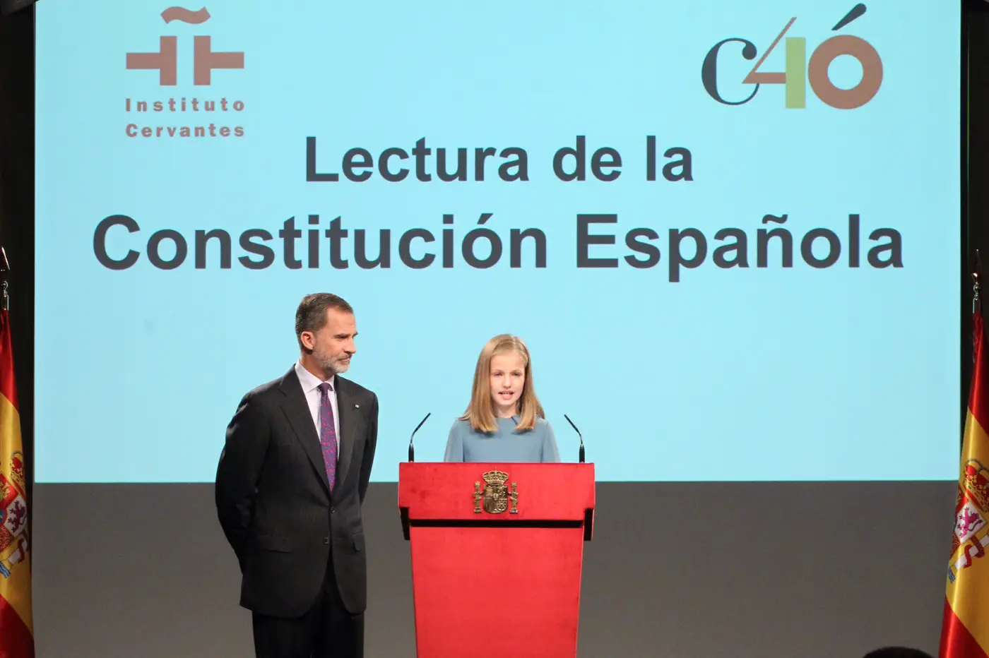 Proud Letizia and Felipe attended Leonore's first speech