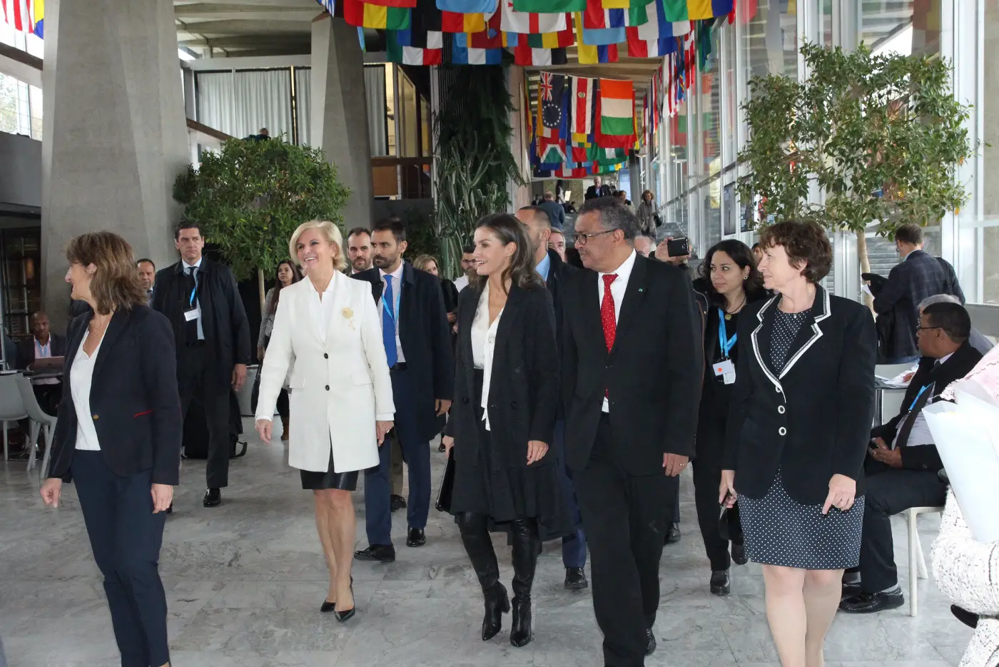 Queen Letizia in Geneva for WHo Conference