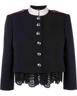 Military lace insert jacket