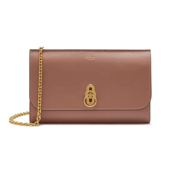 Mulberry Amberley Nude Blush Leather Clutch