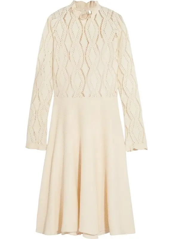 See by Chloé Lacy Pointelle-Knit Dress