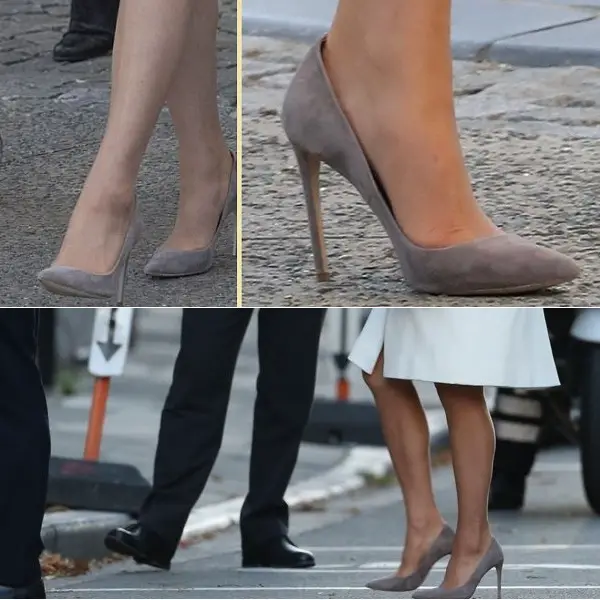 Emmy London Gray Suede Pumps