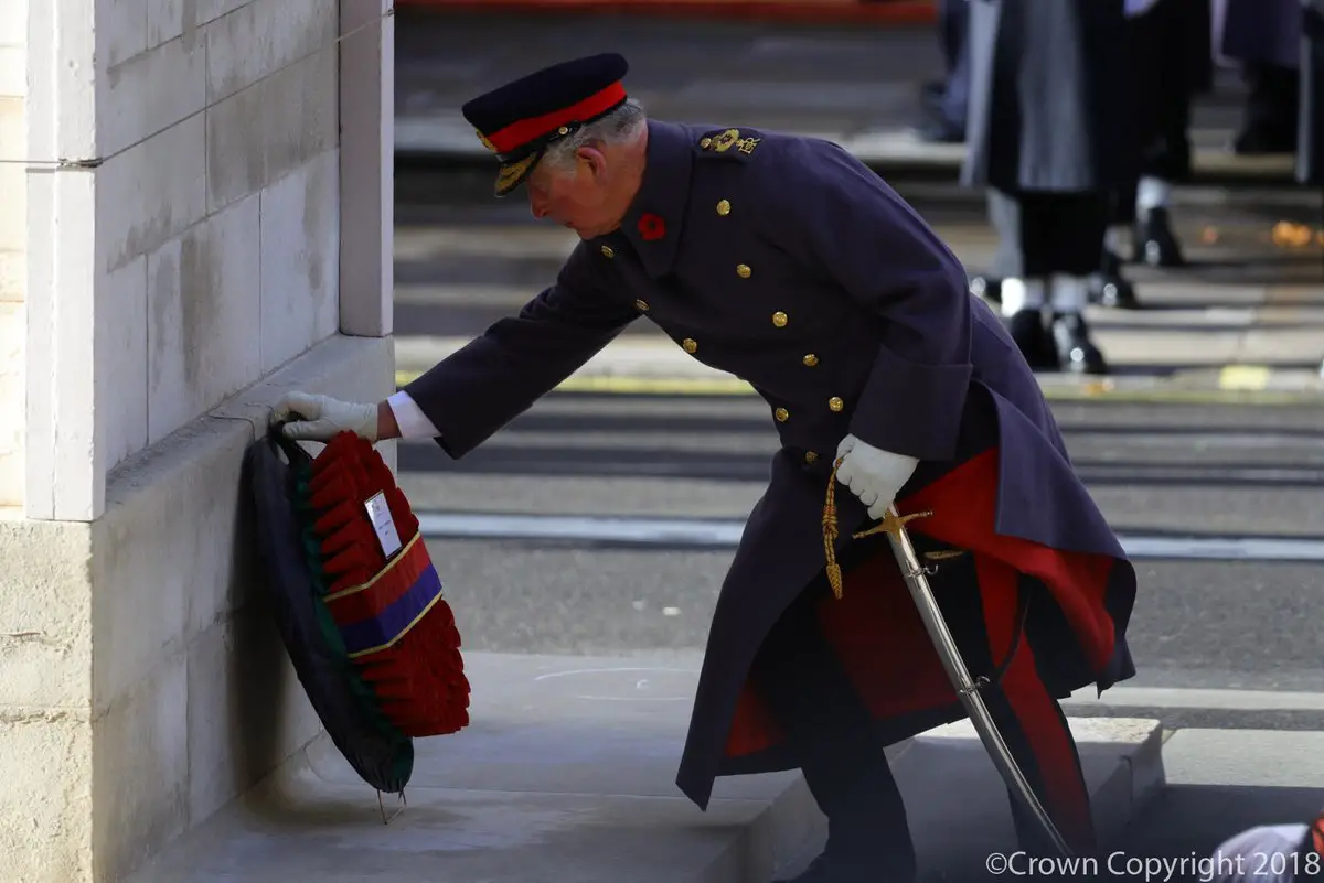 Prince Charles laid wreath at Cenotaph