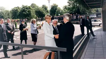 Princess Diana visited Leicester University in 1997