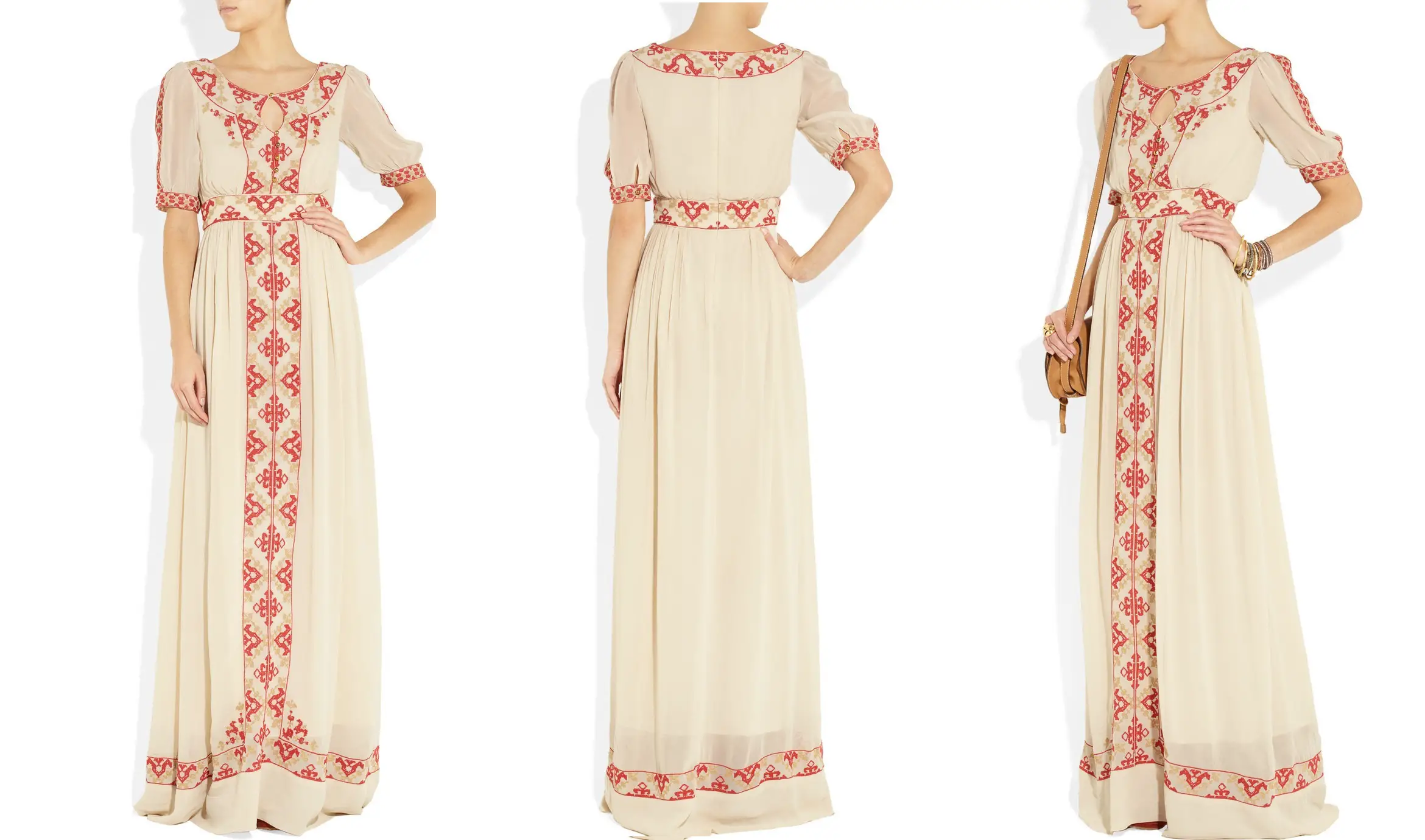  Alice by Temperly Beatrice Embroidered Crepe Maxi Dress
