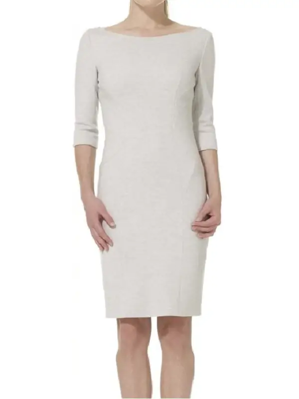 Amanda Wakeley Sculpted Felt Seamed Dress - White