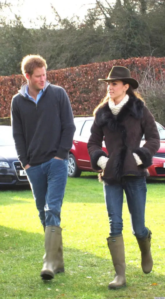 Catherine and Harry in Sandringham before Christmas in December 2011
