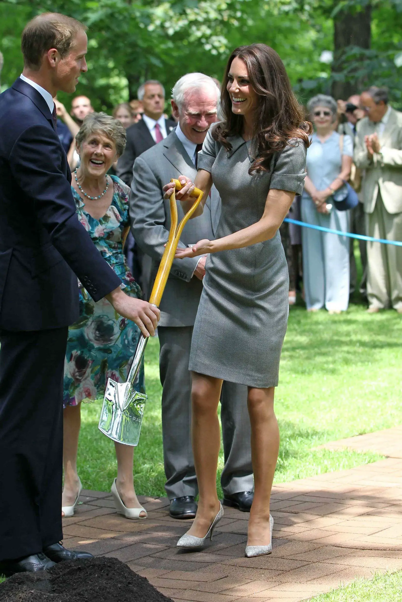 Catherine and William in Montreal, Catherine wore Catherine Walker Kensignton dress