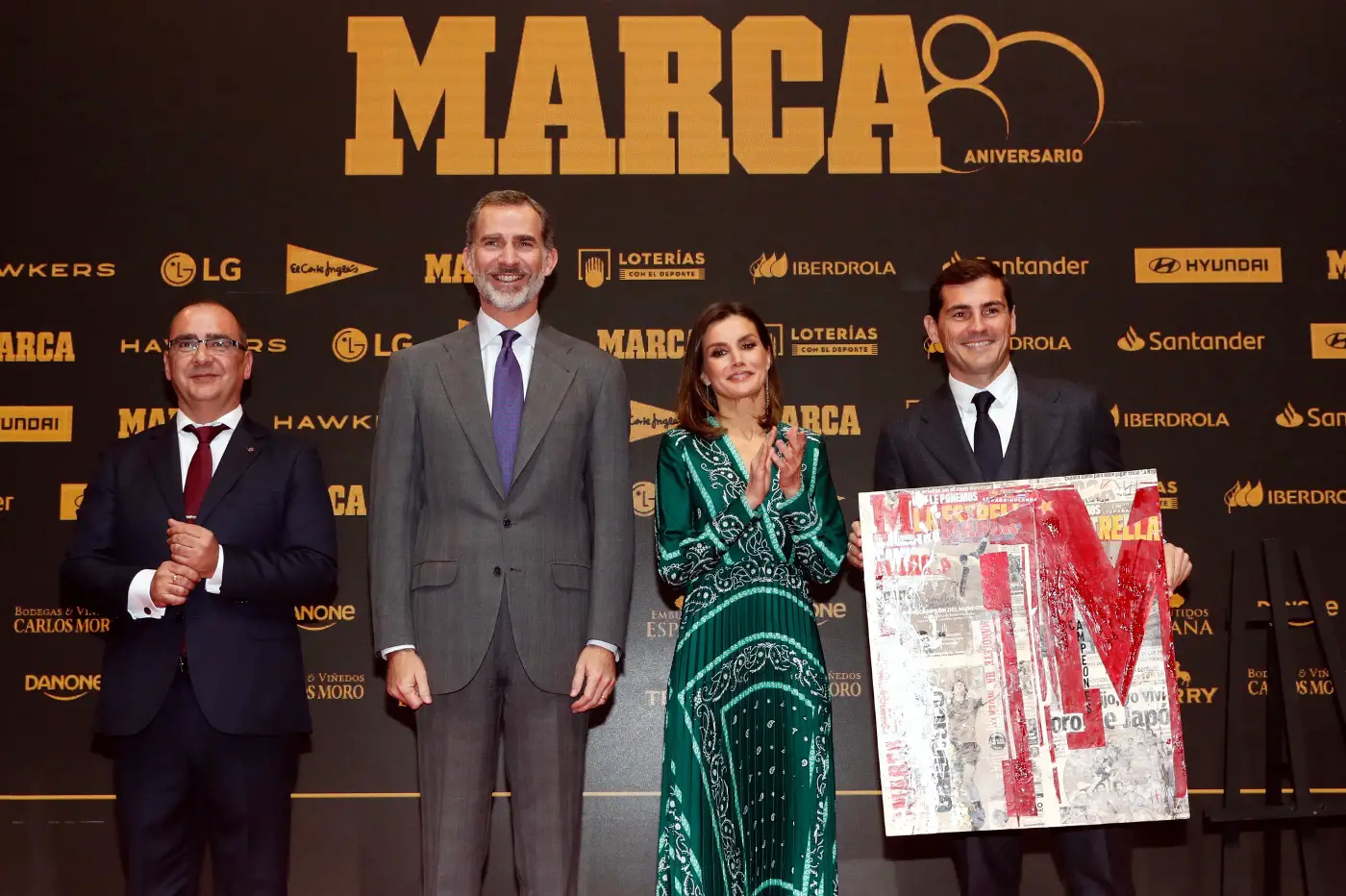 Felipe and Letizia at Marca newspaper anniversary