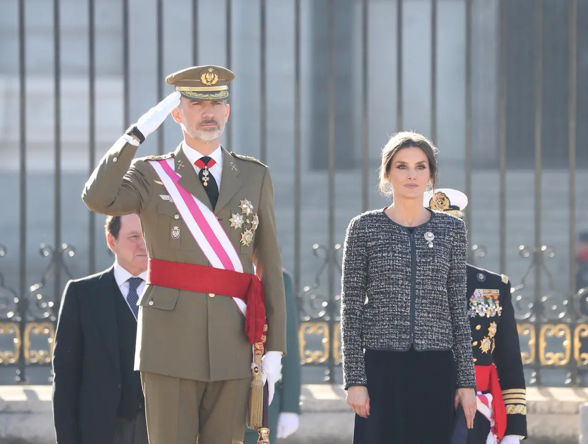 Felipe and Letizia at Military Easter 2019