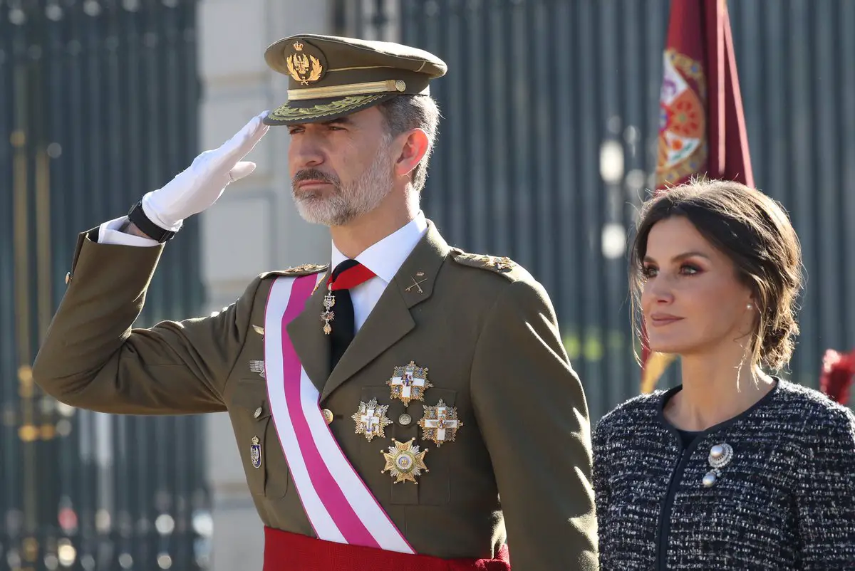 Felipe and Letizia at Military Easter 2019