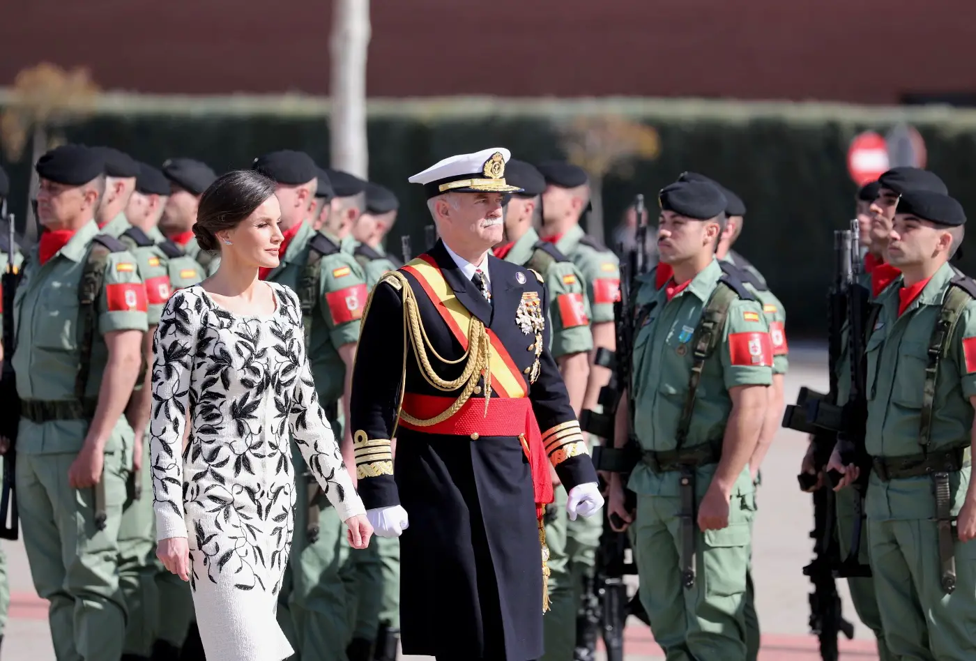 Queen Letizia at Flag Presentation