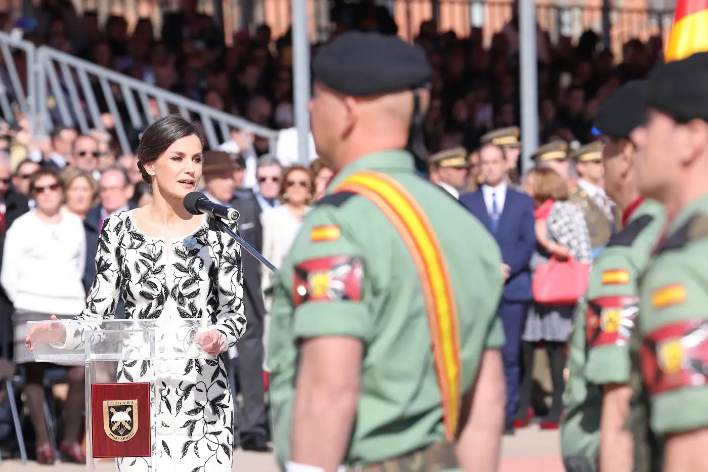 Queen Letizia at Flag Presentation