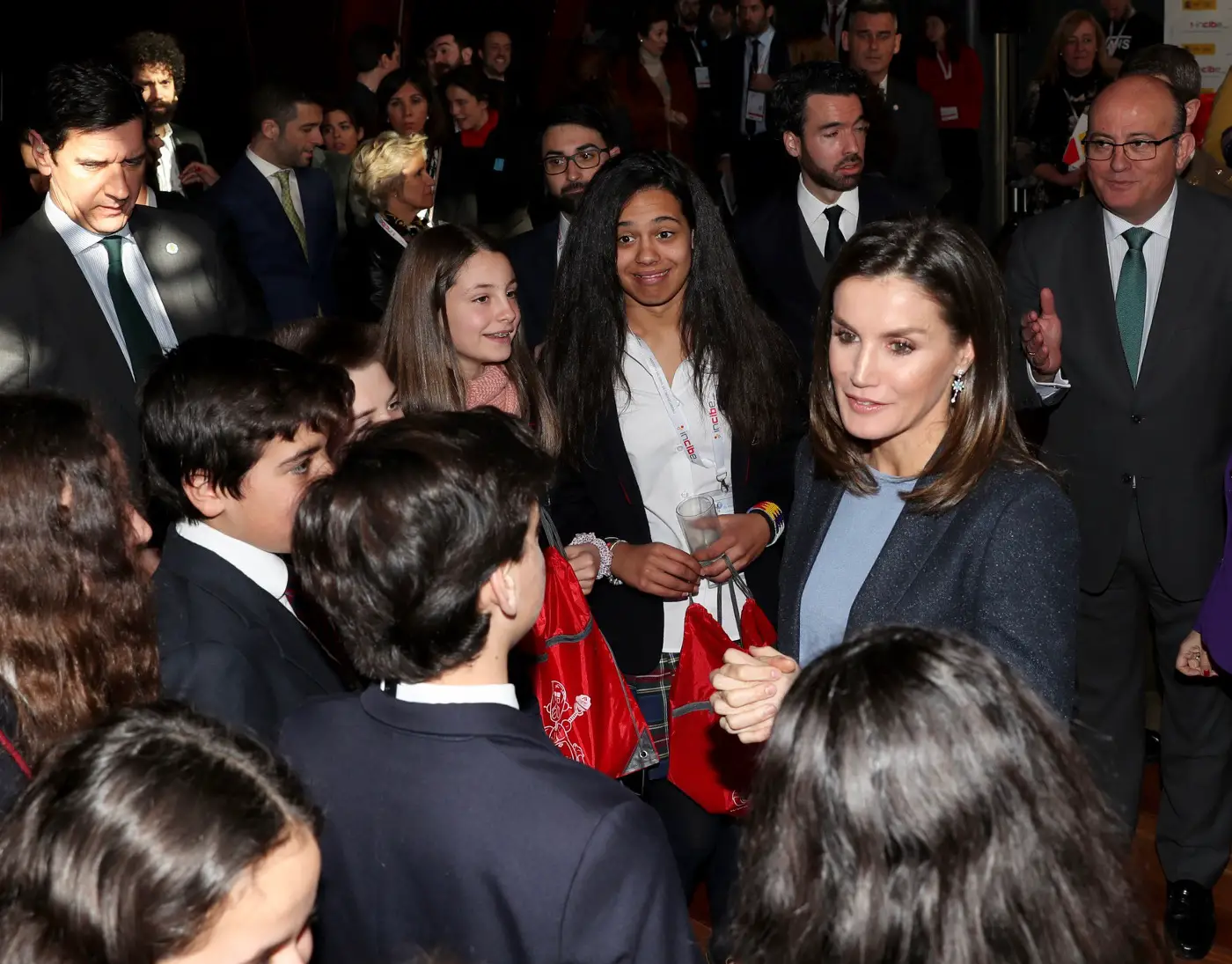 Queen Letizia of Spain looked professionally elegant at the celebration of Secure Internet Day
