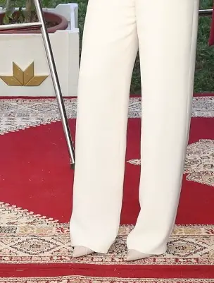 Queen Letizia wore nude shoes in Morocco