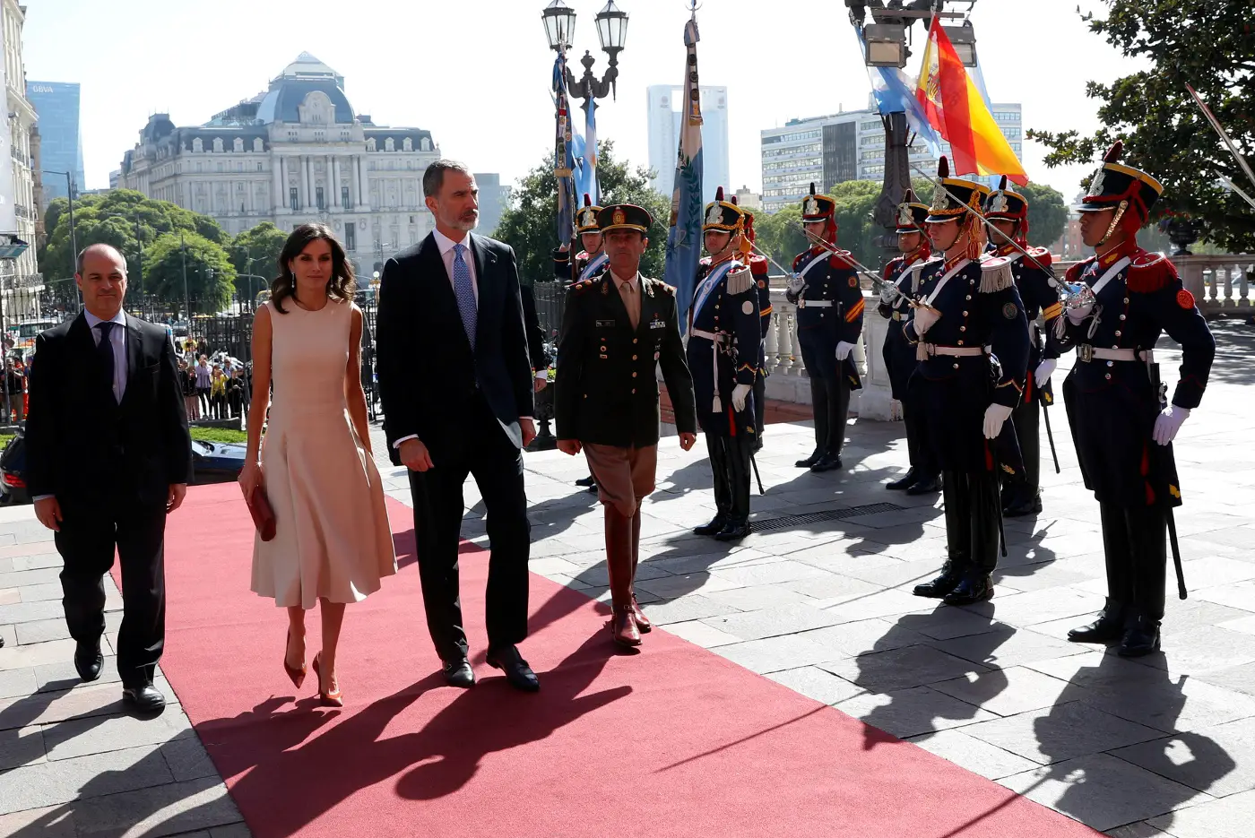 King Felipe and Queen Letizia on the first day of Argentina State Visit