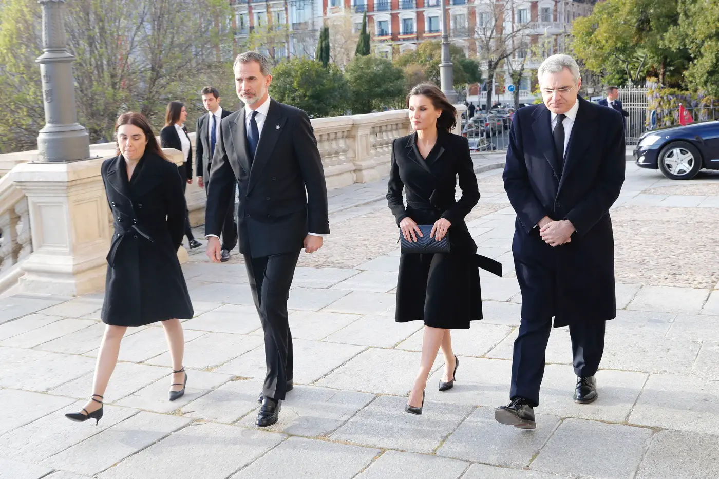 Queen Letizia and King Felipe at Funeral
