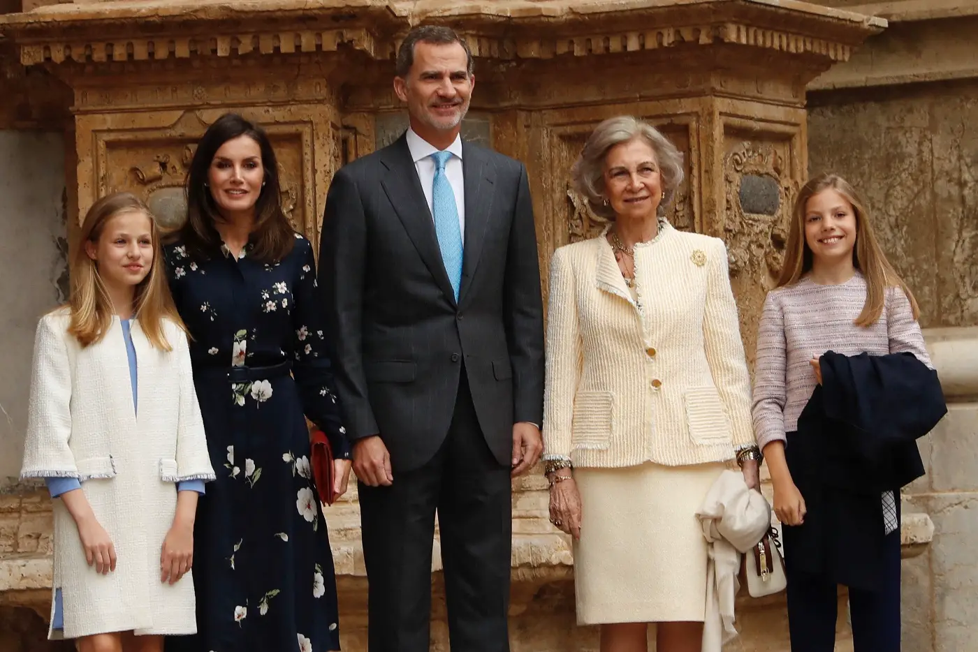 Spanish Royal Family at Easter Mass in 2019