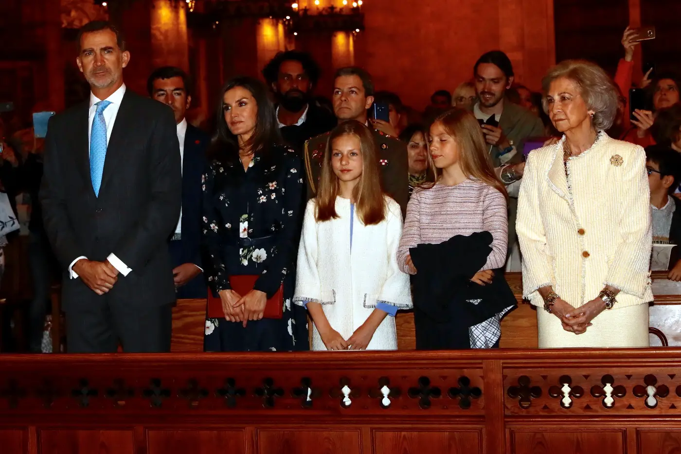 Spanish Royal Family at Easter Mass in 2019