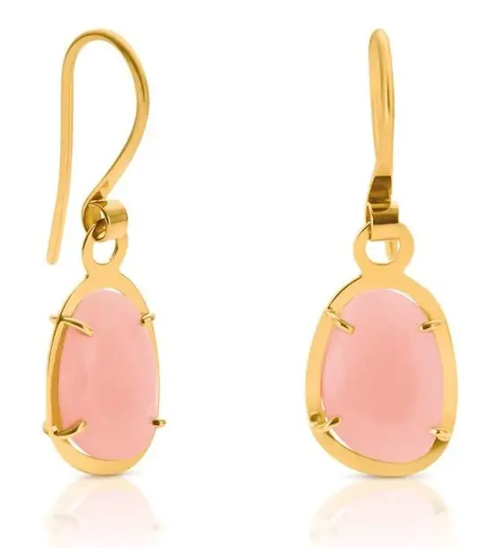 Tous Dinah pink opal earrings