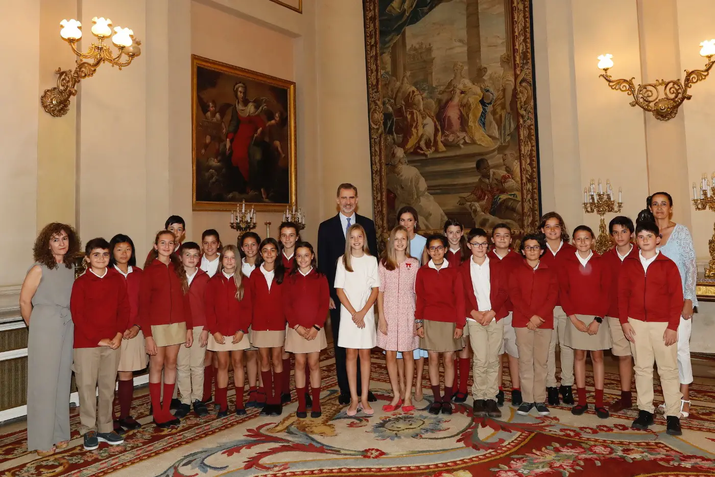 Queen Letizia in Baby Blue dress at Order of Merit Presentation