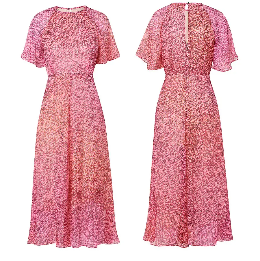 Duchess of Cambridge wore pink L.K. Bennett Silk Madison Dress to polo match
