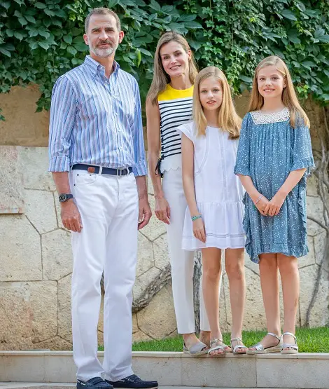 Annual summer photo call of Spanish Royals at Marivent Palace in Mallorca