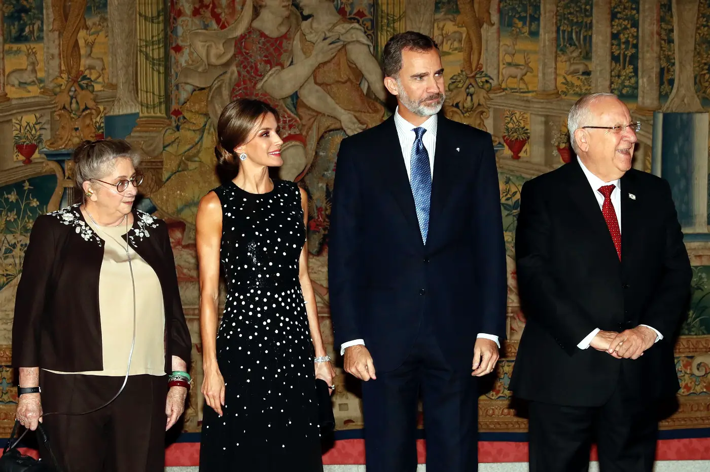 Queen Letizia dazzled in sequins at reception for Israel President