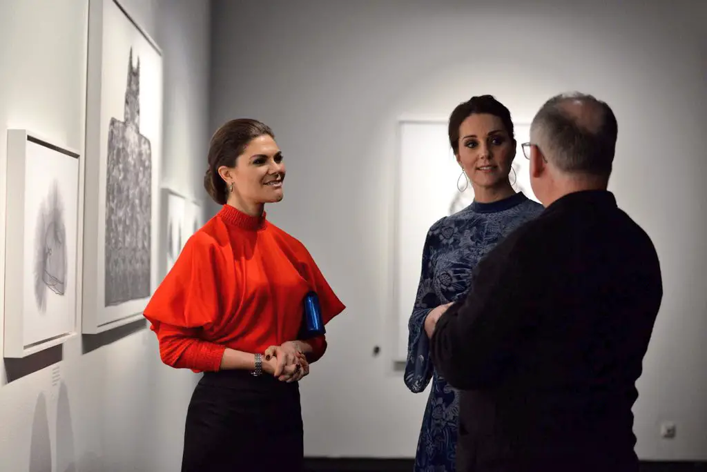 The Duchess of Cambridge and Crown Princess Victoria of Sweden at the Gala Night in Sweden