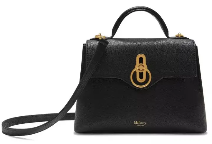 The Duchess of Cambridge was carrying Mulberry Mini Seaton Black Small Classic Grain handbag